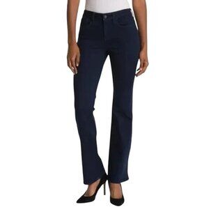 NYDJ Barbara Bootcut Jeans Size 6 Mid Rise Blue Dark Wash Stretch Denim Classic